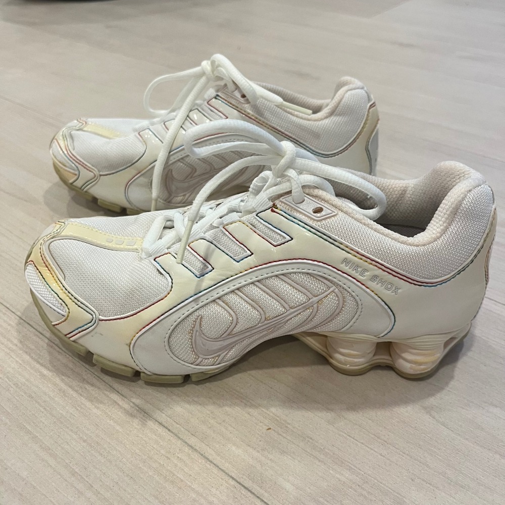 Nike Shox Navina Y2K streetwear‎ Women's White Athletic Sneakers Shoes Size 6.5